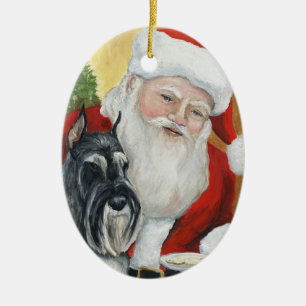 Standard Schnauzer Dog Art Christmas Ornament