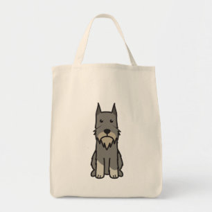 Standard Schnauzer Dog Cartoon Tote Bag