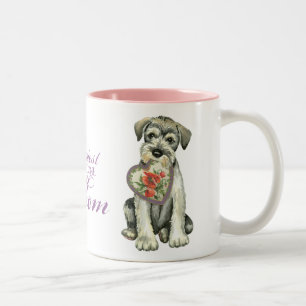 Standard Schnauzer Heart Mum Two-Tone Coffee Mug