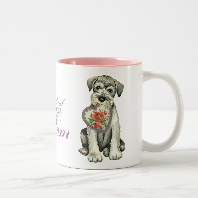 Standard Schnauzer Heart Mum Two-Tone Coffee Mug (Right)