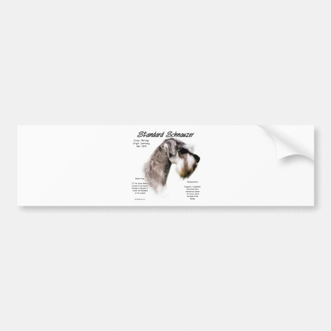 Standard Schnauzer History Design Bumper Sticker (Front)