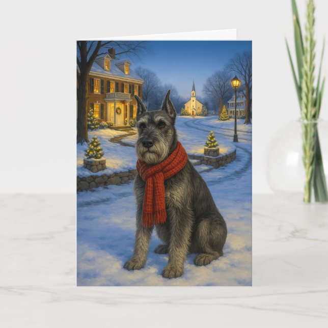 Standard Schnauzer Holiday Card (Front)