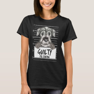Standard Schnauzer Mugshot Guilty Dog T-Shirt