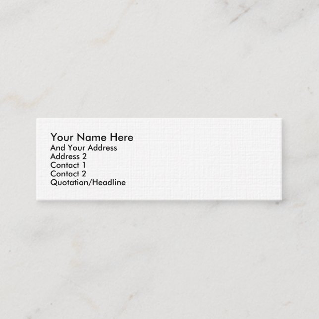 Standard Skinny Card (Front)