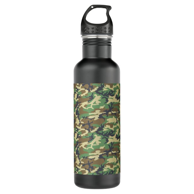 Standard Woodland Camo 710 Ml Water Bottle (Front)