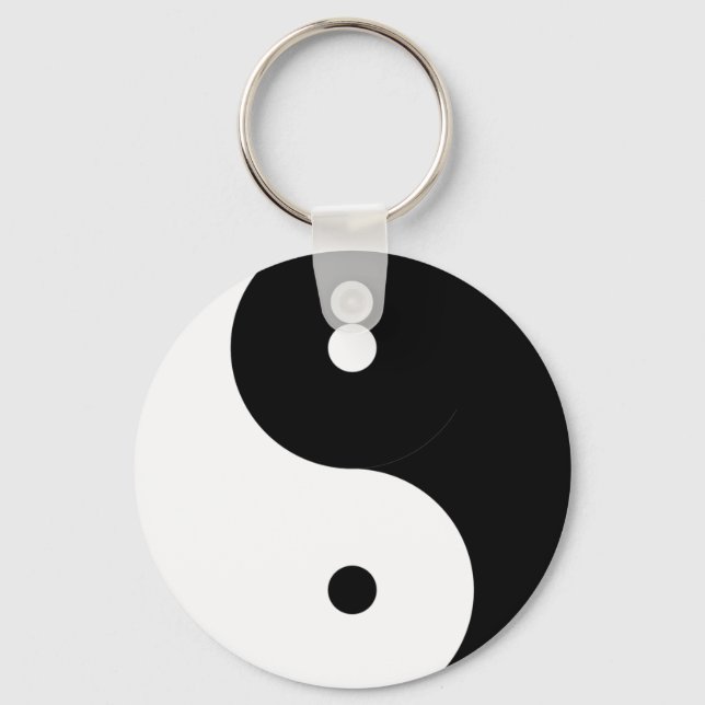 Standard Yin Yang by Kenneth Yoncich Key Ring (Front)
