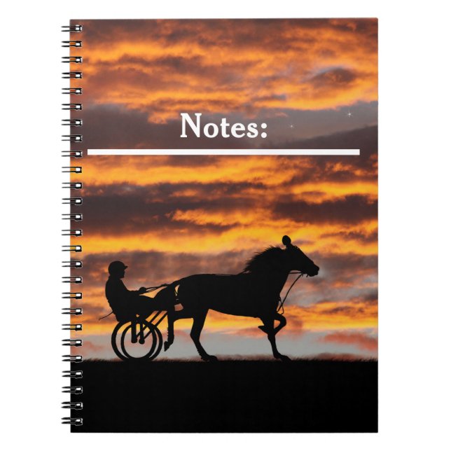 Standardbred Trotting Racehorse Spiral Notebook (Front)