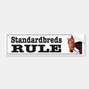 Standardbreds rule for horse lovers equine bumper sticker