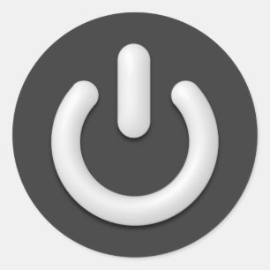 Standby (power) Button Classic Round Sticker