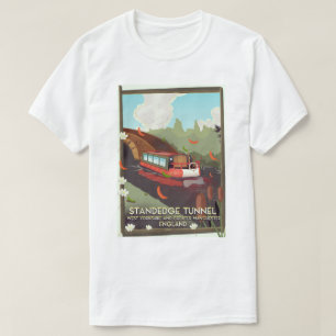 Standedge tunnel UK canal travel poster. T-Shirt