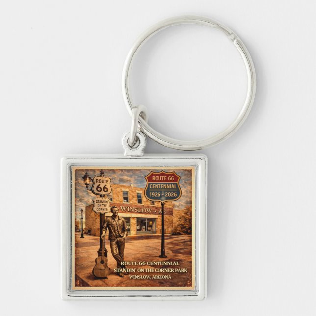 Standin' On The Corner Winslow Key Ring (Front)