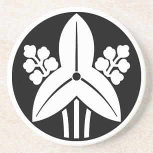 Standing arrowhead in rice cake coaster