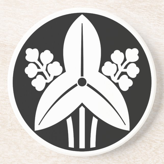 Standing arrowhead in rice cake coaster (Front)