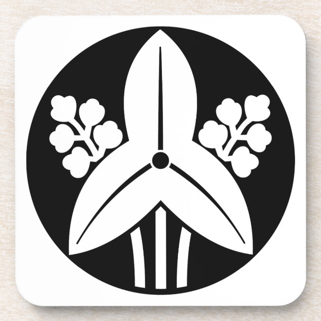 Standing arrowhead in rice cake coaster (Front)
