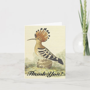 Standing Bird, Vintage Style, "Thank You!" Card