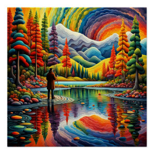 Standing by the lake poster