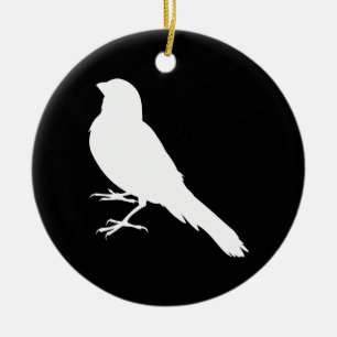Standing Canary Bird Ceramic Ornament