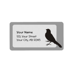 Standing Canary Bird Label