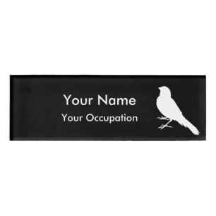 Standing Canary Bird Name Tag