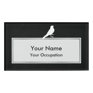 Standing Canary Bird Name Tag