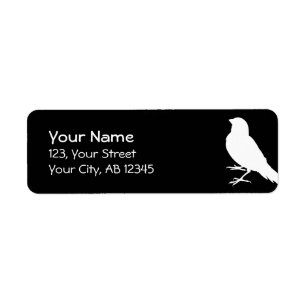 Standing Canary Bird Return Address Label