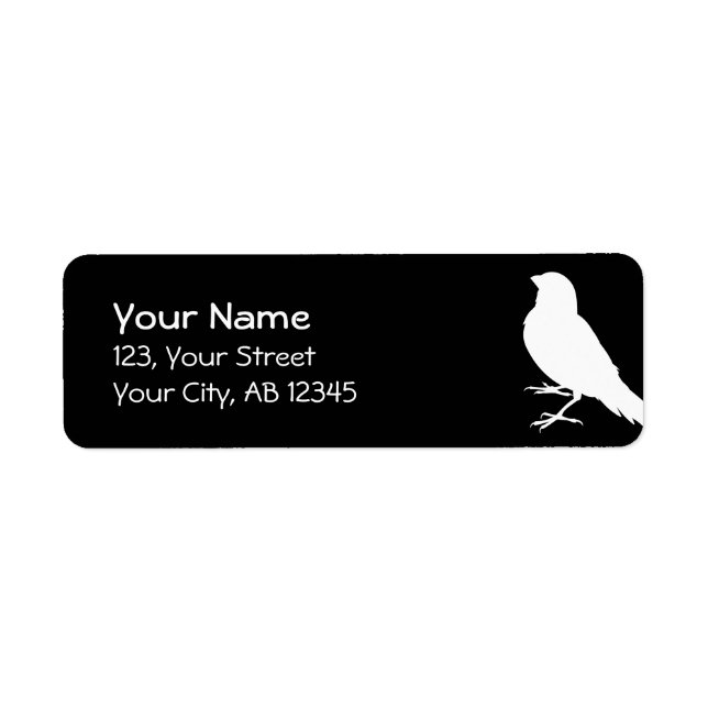 Standing Canary Bird Return Address Label (Front)