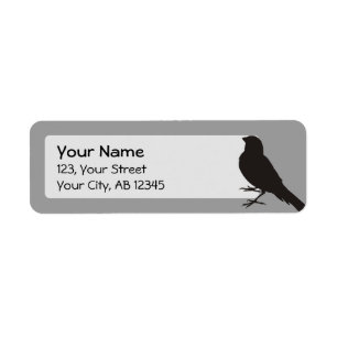 Standing Canary Bird Return Address Label