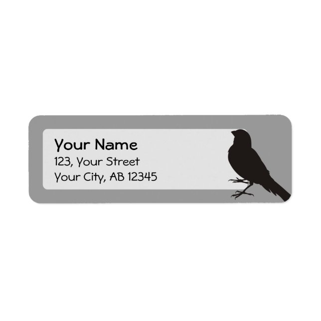 Standing Canary Bird Return Address Label (Front)