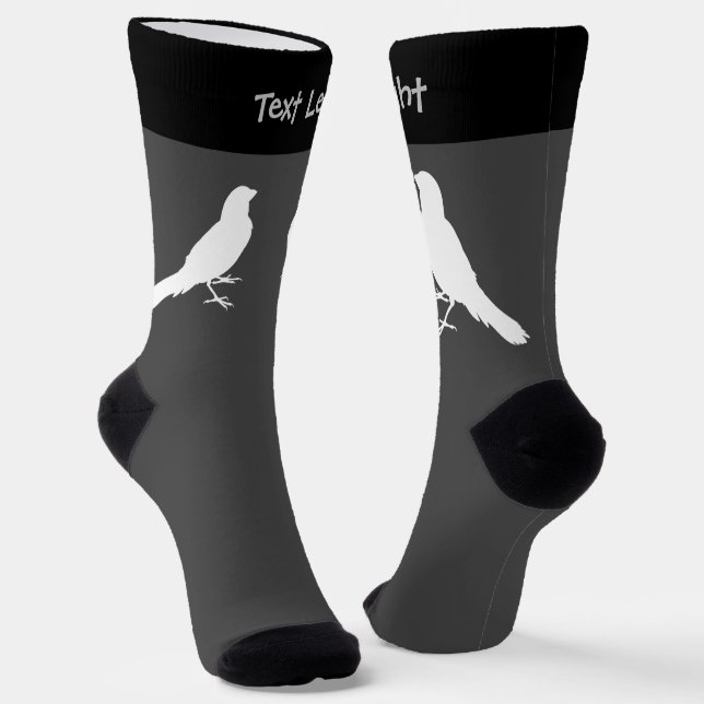 Standing Canary Bird Socks (Angled)