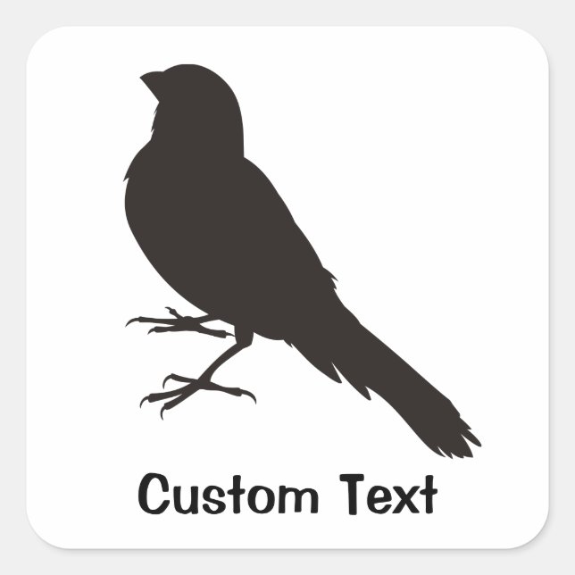 Standing Canary Bird Square Sticker (Front)