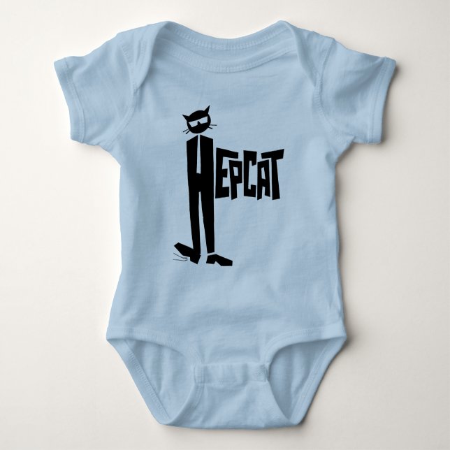 Standing Cat Baby Bodysuit (Front)