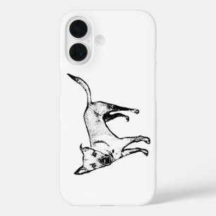 Standing Dog Ink Art iPhone Case