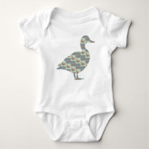 Standing Duck with Mallard Duck Diagonal Pattern