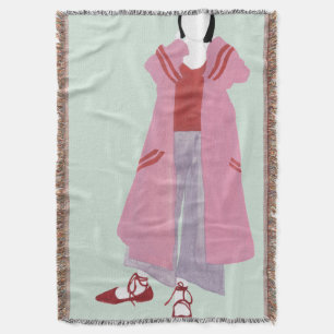 Standing Fashion Figure - Oversized Jacket Throw Blanket