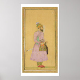 Standing figure of a Mughal prince, from the Small Poster