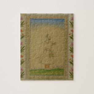 Standing figure of a nobleman, holding a book, fro jigsaw puzzle