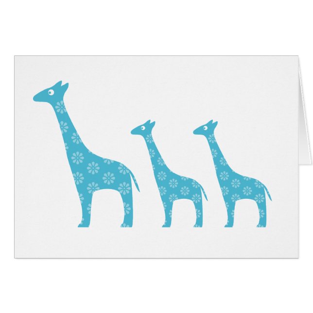Standing Giraffes (Blue) (Front Horizontal)