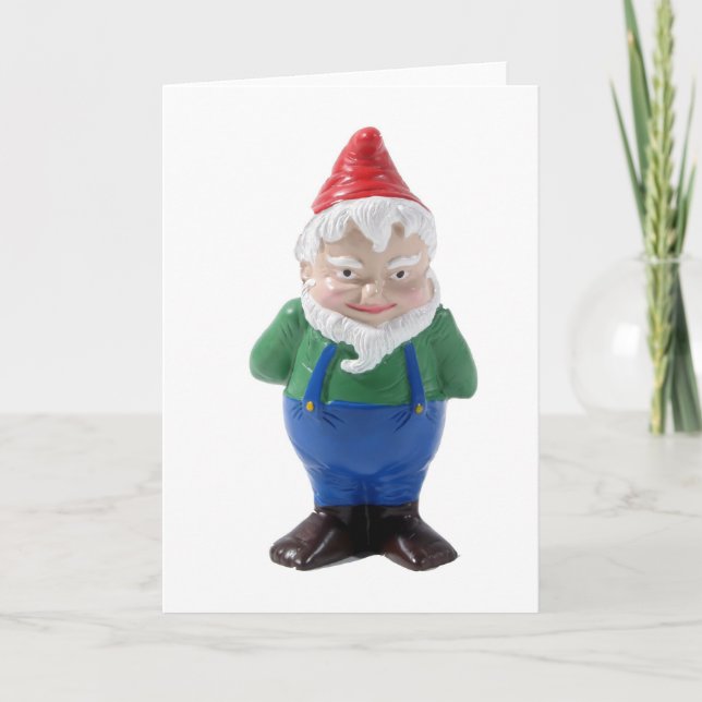 Standing Gnome Holiday Card (Front)