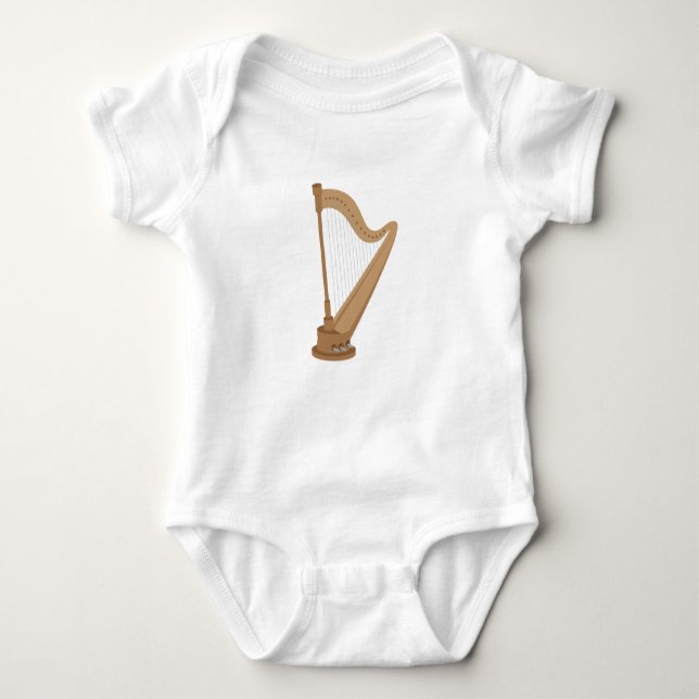 Standing Harp Baby Bodysuit (Front)