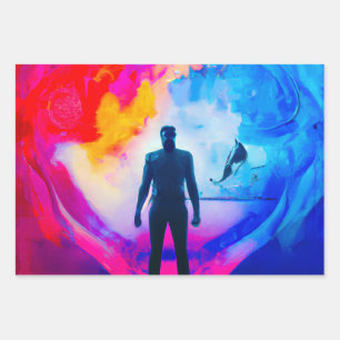 Standing in Colours Wrapping Paper Sheet