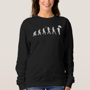 Standing In The Rain Evolution Of Man Darwin Sweatshirt