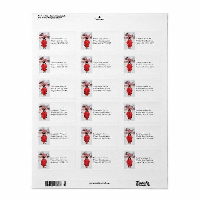 Standing in the Winter Snow Label (Full Sheet)