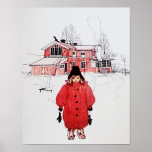 Standing in Winter Snow Poster