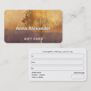 Standing Light Tree Minimal Design Business Card