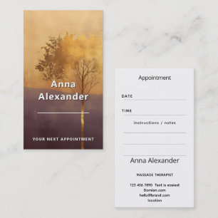 Standing Light Tree Minimal Design Business Card