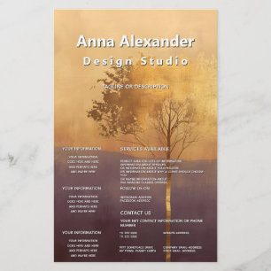 Standing Light Tree Minimal Design Flyer
