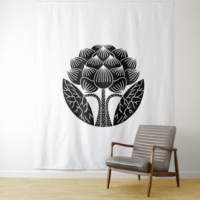 Standing Lotus flower Tapestry (In Situ)