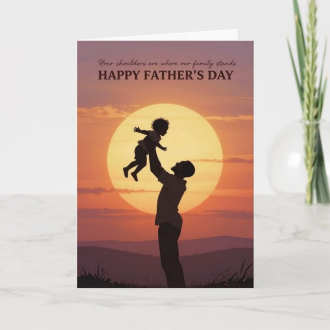 Standing on Greatness Father's Day Card (Front)