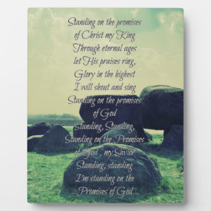 Standing on the Promises of God Christian Hymn Plaque