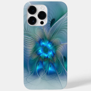 Standing Ovations, Abstract Blue Turquoise Fractal Case-Mate iPhone 14 Pro Max Case